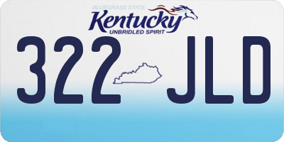 KY license plate 322JLD