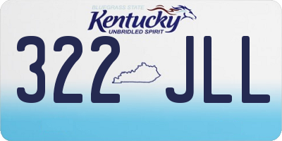 KY license plate 322JLL