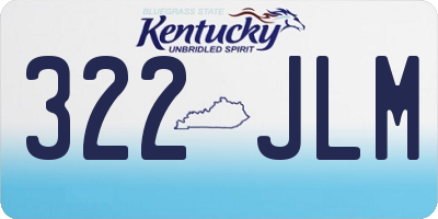 KY license plate 322JLM