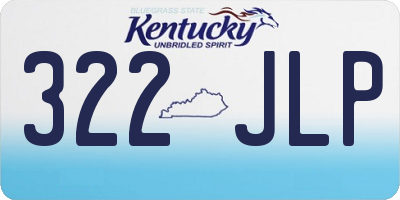 KY license plate 322JLP
