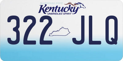 KY license plate 322JLQ