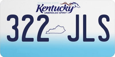 KY license plate 322JLS