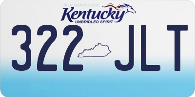 KY license plate 322JLT