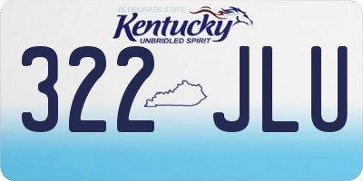 KY license plate 322JLU