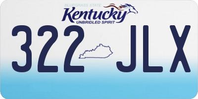 KY license plate 322JLX