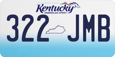 KY license plate 322JMB