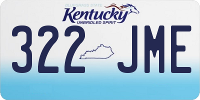 KY license plate 322JME