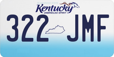 KY license plate 322JMF