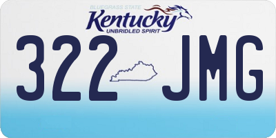 KY license plate 322JMG