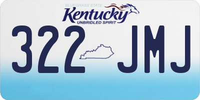 KY license plate 322JMJ