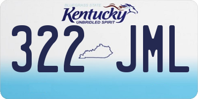 KY license plate 322JML