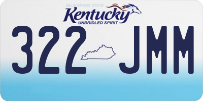 KY license plate 322JMM