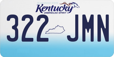KY license plate 322JMN