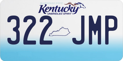 KY license plate 322JMP