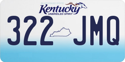 KY license plate 322JMQ