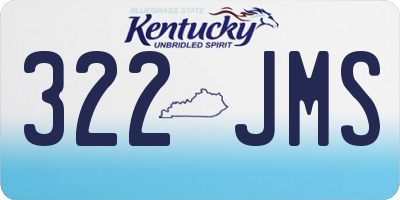 KY license plate 322JMS
