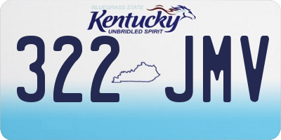 KY license plate 322JMV