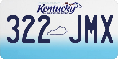 KY license plate 322JMX