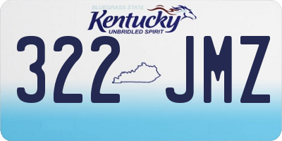 KY license plate 322JMZ