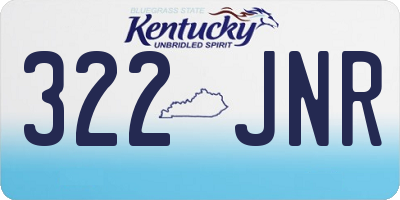 KY license plate 322JNR