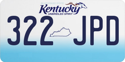 KY license plate 322JPD