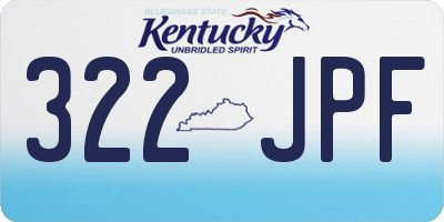 KY license plate 322JPF