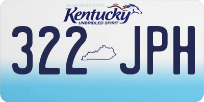KY license plate 322JPH