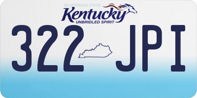 KY license plate 322JPI