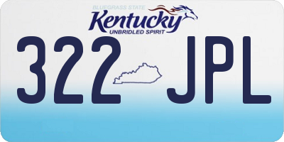 KY license plate 322JPL