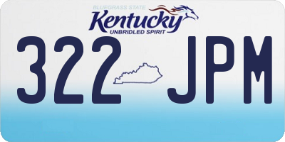 KY license plate 322JPM