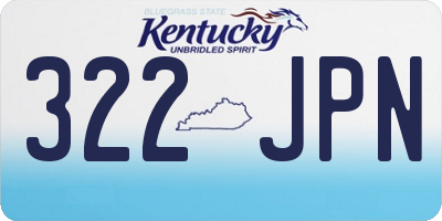 KY license plate 322JPN