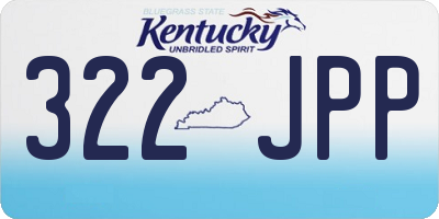 KY license plate 322JPP