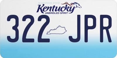 KY license plate 322JPR