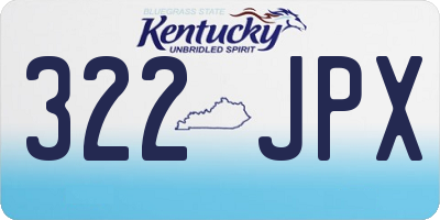 KY license plate 322JPX