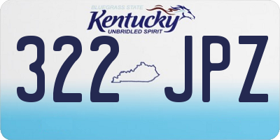 KY license plate 322JPZ