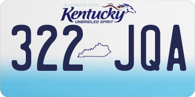 KY license plate 322JQA