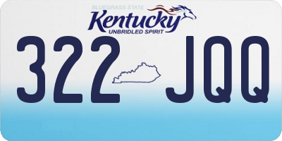 KY license plate 322JQQ