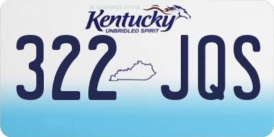 KY license plate 322JQS