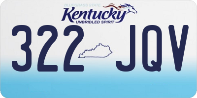 KY license plate 322JQV