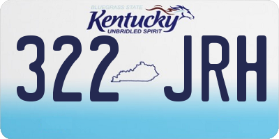 KY license plate 322JRH