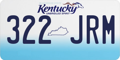KY license plate 322JRM