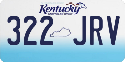 KY license plate 322JRV