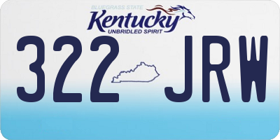 KY license plate 322JRW