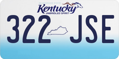 KY license plate 322JSE