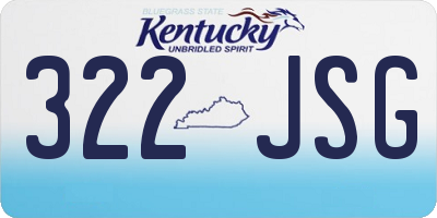 KY license plate 322JSG