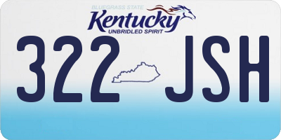 KY license plate 322JSH