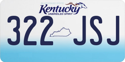 KY license plate 322JSJ