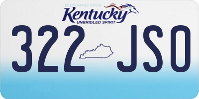 KY license plate 322JSO
