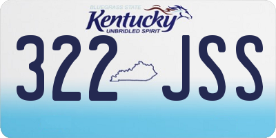 KY license plate 322JSS