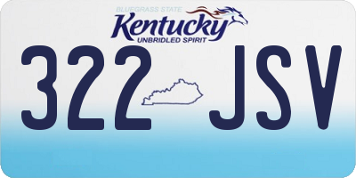 KY license plate 322JSV